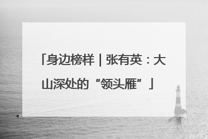身边榜样｜张有英：大山深处的“领头雁”