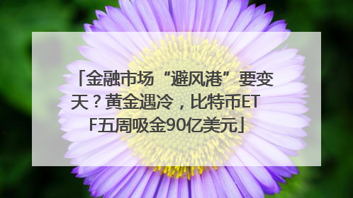 金融市场“避风港”要变天？黄金遇冷，比特币ETF五周吸金90亿美元