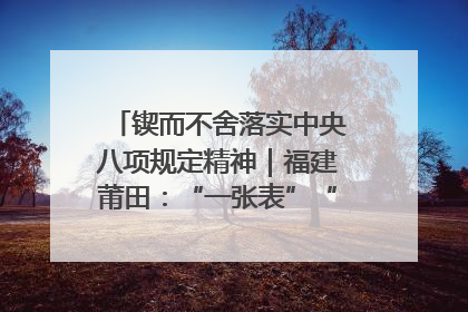 锲而不舍落实中央八项规定精神｜福建莆田：“一张表”“一张图”为基层减轻“数字负担”