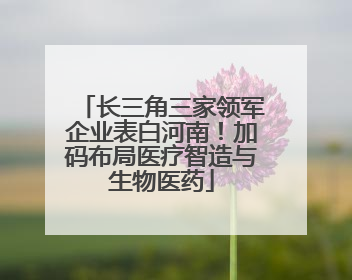 长三角三家领军企业表白河南！加码布局医疗智造与生物医药