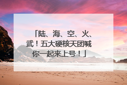 陆、海、空、火、武！五大硬核天团喊你一起来上号！