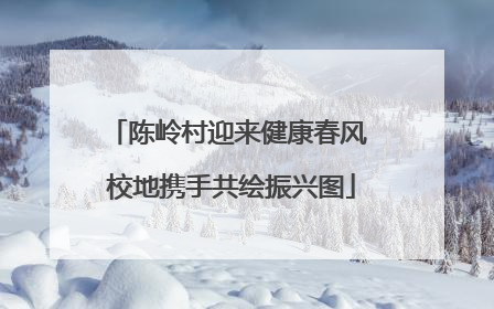 陈岭村迎来健康春风 校地携手共绘振兴图
