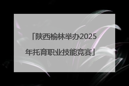 陕西榆林举办2025年托育职业技能竞赛