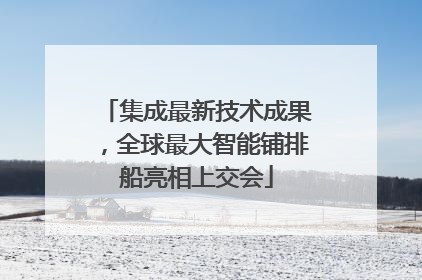 集成最新技术成果，全球最大智能铺排船亮相上交会