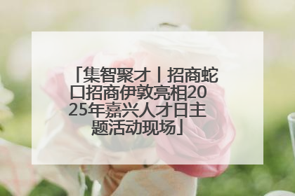 集智聚才丨招商蛇口招商伊敦亮相2025年嘉兴人才日主题活动现场