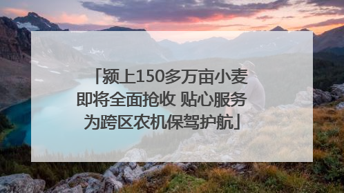颍上150多万亩小麦即将全面抢收 贴心服务为跨区农机保驾护航