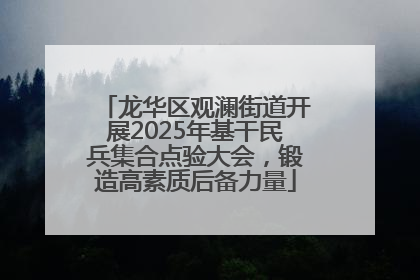 龙华区观澜街道开展2025年基干民兵集合点验大会，锻造高素质后备力量