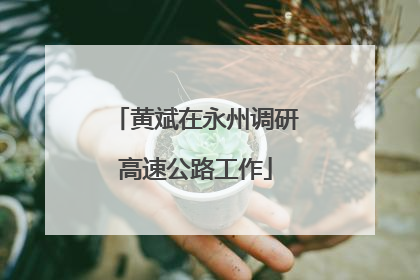 黄斌在永州调研高速公路工作