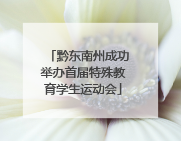 黔东南州成功举办首届特殊教育学生运动会