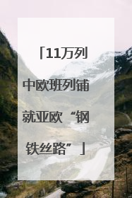 11万列中欧班列铺就亚欧“钢铁丝路”