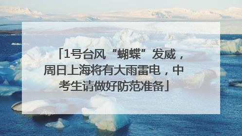 1号台风“蝴蝶”发威，周日上海将有大雨雷电，中考生请做好防范准备