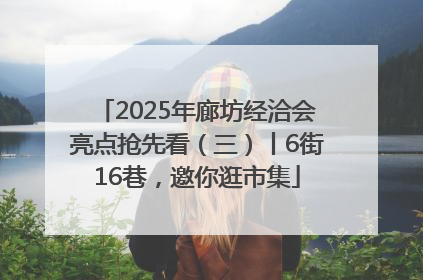2025年廊坊经洽会亮点抢先看（三）丨6街16巷，邀你逛市集