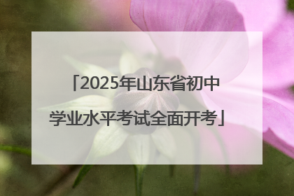 2025年山东省初中学业水平考试全面开考