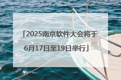 2025南京软件大会将于6月17日至19日举行