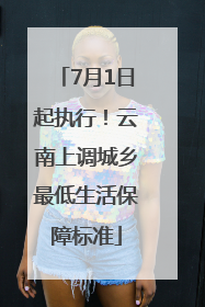 7月1日起执行！云南上调城乡最低生活保障标准