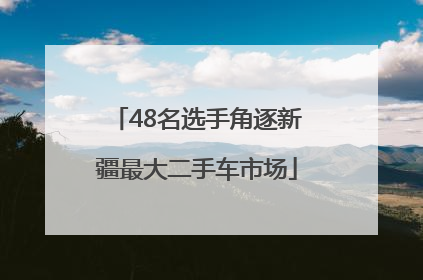 48名选手角逐新疆最大二手车市场