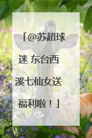 @苏超球迷 东台西溪七仙女送福利啦！