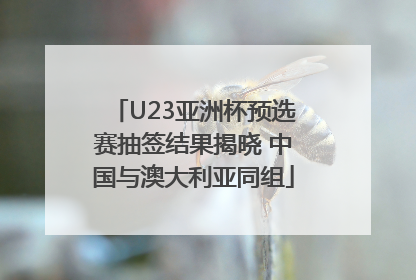 U23亚洲杯预选赛抽签结果揭晓 中国与澳大利亚同组
